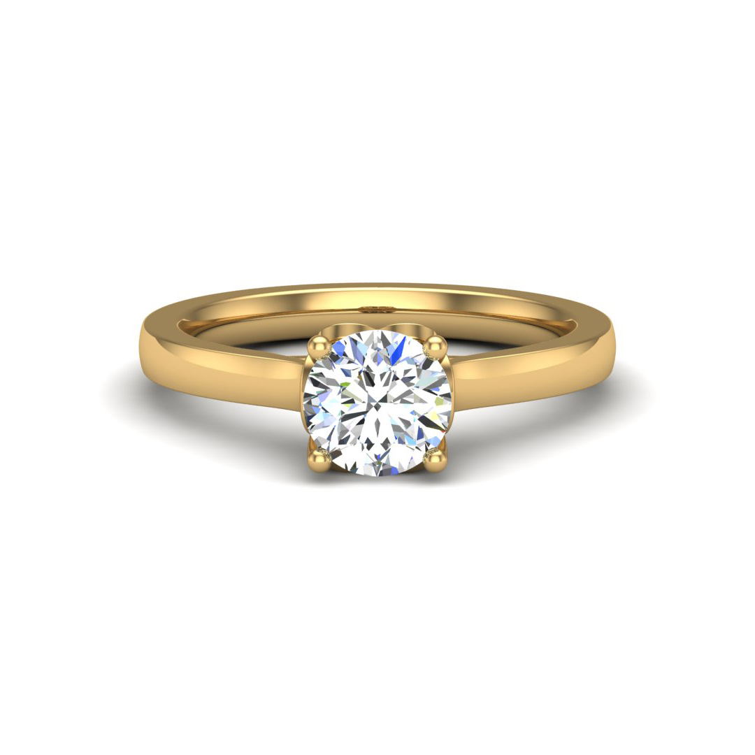 Valerie Solitaire engagement ring with a heart